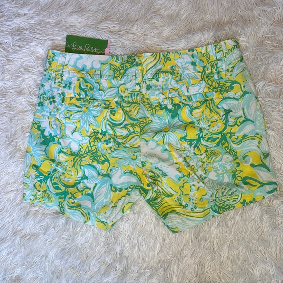 Lilly Pulitzer Callahan Shorts Dandelion Yellow Beach Gypsies | Size 0 NWT - Picture 10 of 13